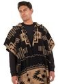 Ruana Artesanal Pirámides Doble Faz - Negro/Camel - Giive de Giive