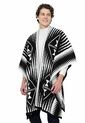 Ruana étnica 2 Colores Doble Faz - Negro/Marfil - Giive de Giive
