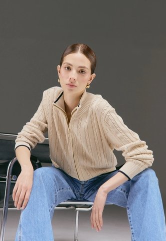Chaqueta Trenzada - Beige - Give Giive