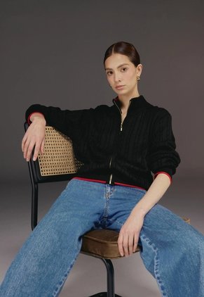 Chaqueta Trenzada - Negro - Give