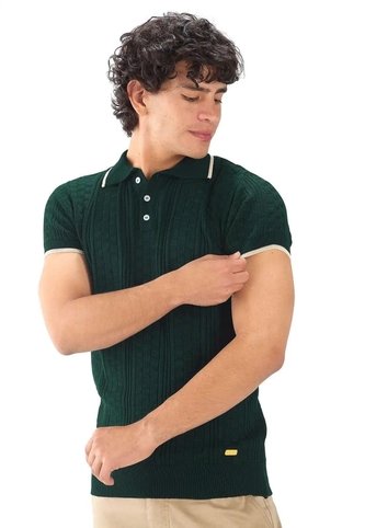 Camiseta Polo Cuadros - Verde - Giive Giive