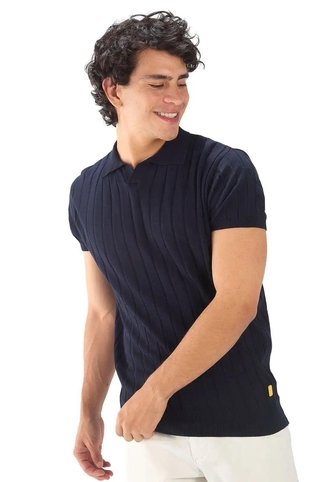 Camiseta Polo Canales - Azul Oscuro - Giive Giive