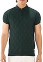 Camiseta Polo Cuadro Canales Cremallera - Verde Militar - Giive de Giive