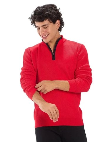 Suéter Cuello Alto Punto Ingles - Rojo - Giive Giive