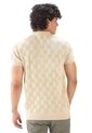 Camiseta Polo Cuadro Canales Cremallera - Beige - Giive de Giive