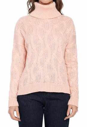 Buzo Maiz Cuello Tortuga - WMC538-Palo Rosa