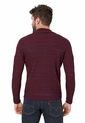 Chaqueta Cuello Beisbolero Tejido Lazo Matizado Vino Tinto - CHA580 de Giive