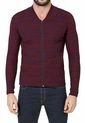 Chaqueta Cuello Beisbolero Tejido Lazo Matizado Vino Tinto - CHA580 de Giive