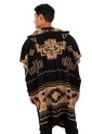 Ruana Artesanal Pirámides Doble Faz - Negro/Camel - Giive de Giive