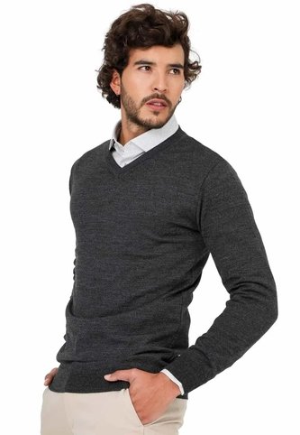 Buzo Cuello V - Gris Oscuro Jasped - Giive Giive