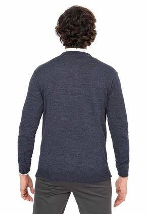 Buzo Cuello V - Azul Jasped - Giive