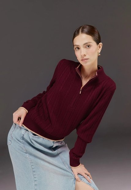 Camisero Cuello Alto - Burdeos - Give