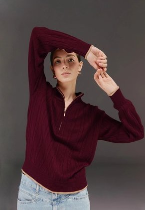 Camisero Cuello Alto - Burdeos - Give