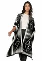 Ruana étnica Doble Faz - Negro/Marfil - Give de Giive