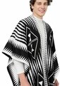 Ruana étnica 2 Colores Doble Faz - Negro/Marfil - Giive de Giive