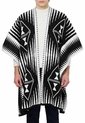 Ruana étnica 2 Colores Doble Faz - Negro/Marfil - Giive de Giive