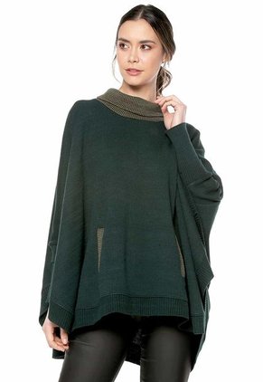 Ruana Mangas Bolsillos Giive - BMC487-Verde