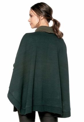 Ruana Mangas Bolsillos Giive - BMC487-Verde