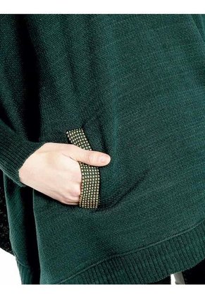 Ruana Mangas Bolsillos Giive - BMC487-Verde