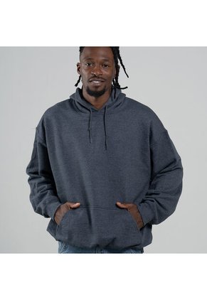 Buzo Adulto Capucha Jaspe Oscuro Gildan 18500