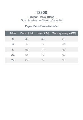 Buzo Adulto Con Cierre Y Capucha Palo De Rosa Gildan