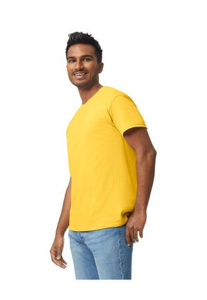 Camiseta Básica Hombre Amarillo Brillante Gildan