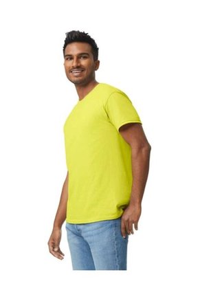 Camiseta Básica Hombre Verde Seguridad Gildan 5000