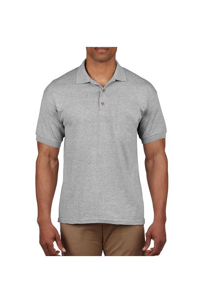 Camiseta Deportiva Pique Adulto Gris Jaspe Gildan