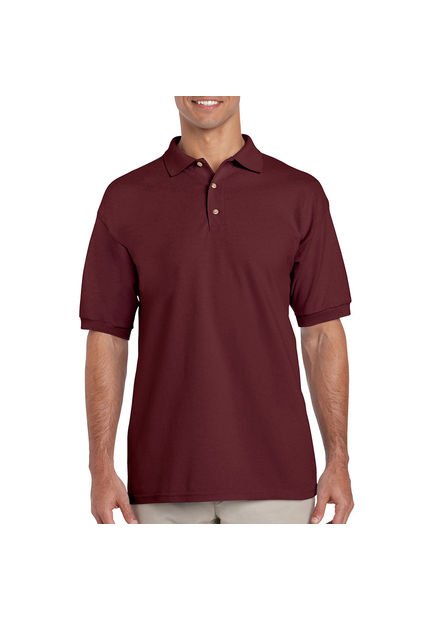 Camiseta Deportiva Pique Adulto Marron Gildan
