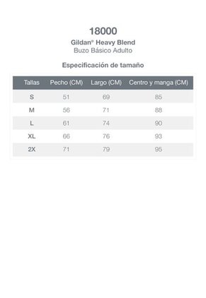 Buzo Básico Arena Gildan 18000
