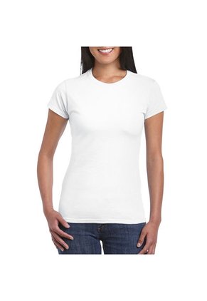 Camiseta Dama Blanco Gildan 64000L