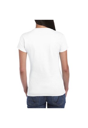 Camiseta Dama Blanco Gildan 64000L