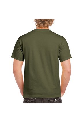 Camiseta Básica Hombre Verde Militar Gildan