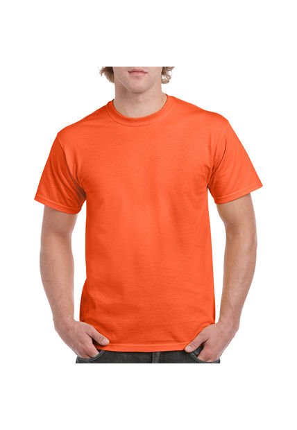 Camiseta Básica Hombre Naranja Gildan