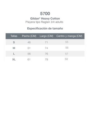 Camiseta Manga 3/4 Blanco - Verde Gildan