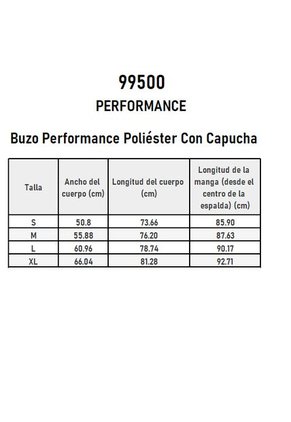 Buzo Performance Poliéster Con Capucha Verde Oscuro Deportivo Gildan