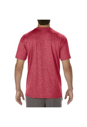 Camiseta Performance Adulto Rojo Escarlata Deportivo Jaspe Gildan