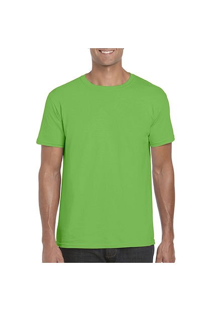 Gildan Classic Maglietta Uomo 100% Cotone - Verde Erica Scuro/Verde Sicurezza - Taglia M - Modello G500 - 3