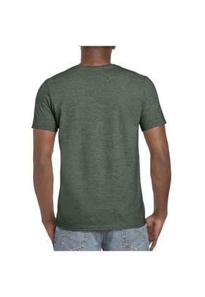 Camiseta Hombre Verde Bosque Jaspe Gildan