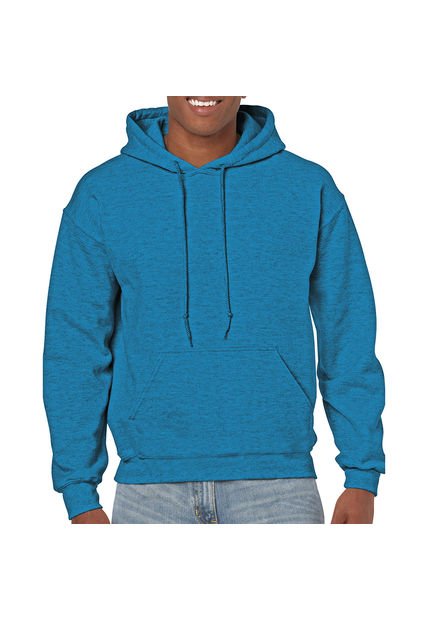 Buzo Adulto Capucha Turquesa Antiguo Gildan
