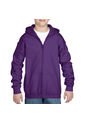 Buso Juvenil Capucha Y Cierre Purpura Gildan de GILDAN