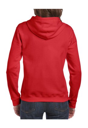 Buso  Cremallera Y Capucha Dama Rojo Gildan