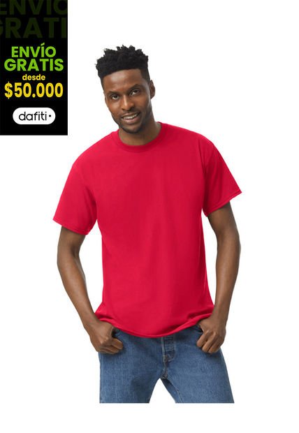 Camiseta Básica Hombre Rojo Gildan 5000