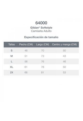 Camiseta Hombre Azul Metro Gildan 64000