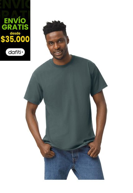 Camiseta Básica Hombre Jaspe Oscuro Gildan