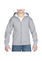 Buso Juvenil Capucha Y Cierre Gris Jaspe Gildan de GILDAN