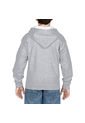 Buso Juvenil Capucha Y Cierre Gris Jaspe Gildan de GILDAN