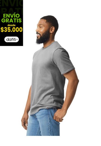 Camiseta Hombre Gris Jaspe Gildan 64000