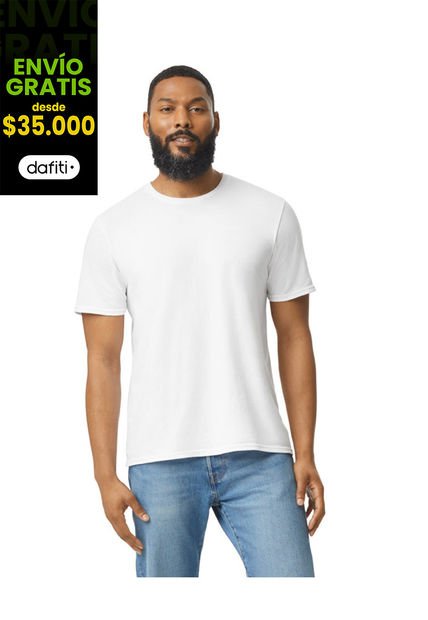 Camiseta Hombre Blanco Gildan 64000