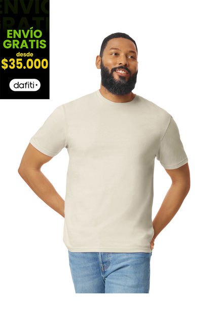 Camiseta Hombre Natural  Gildan